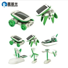 

Xinpuguang 6 in 1 Solar Panel Toys Animal Dog Cat Car Boat Fan Science and Education Puzzle DIY Assembly Kid Kit Six in One