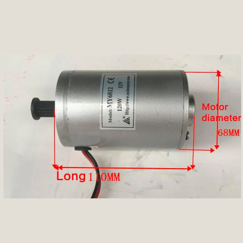 Discount Sidofo E-Scooter Brushed Motor Unite  My6812  Electric Kit For Electric Bike 120W 12V Electric Motors  Ebike Sets Gear Pulley 3