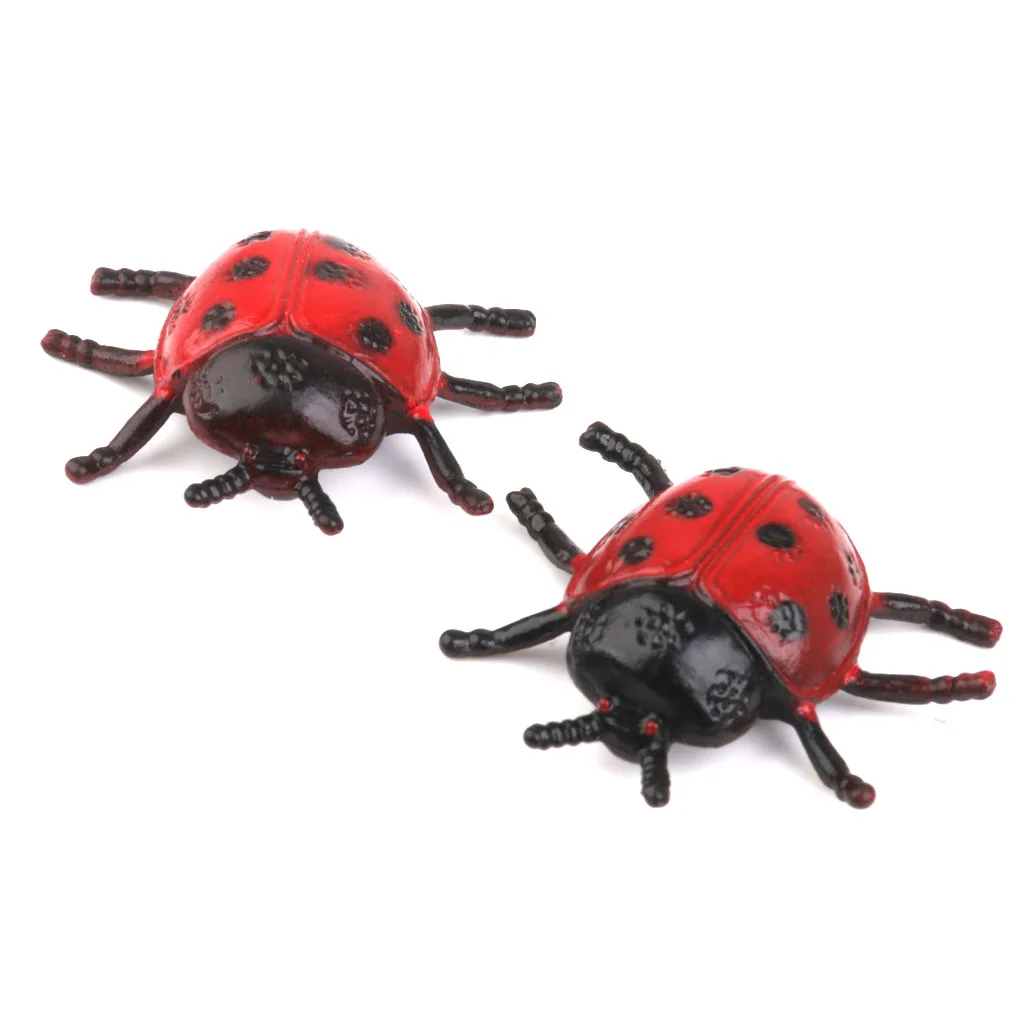 12 Pieces Artificial Beetle Insect Animals Model Display Figures Imaginative Kids Collectable Toy