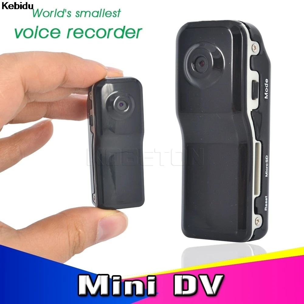 Kebidu MD80 Мини DVR камера + кронштейн зажим мини камеры Поддержка 8G 16G карта памяти HD