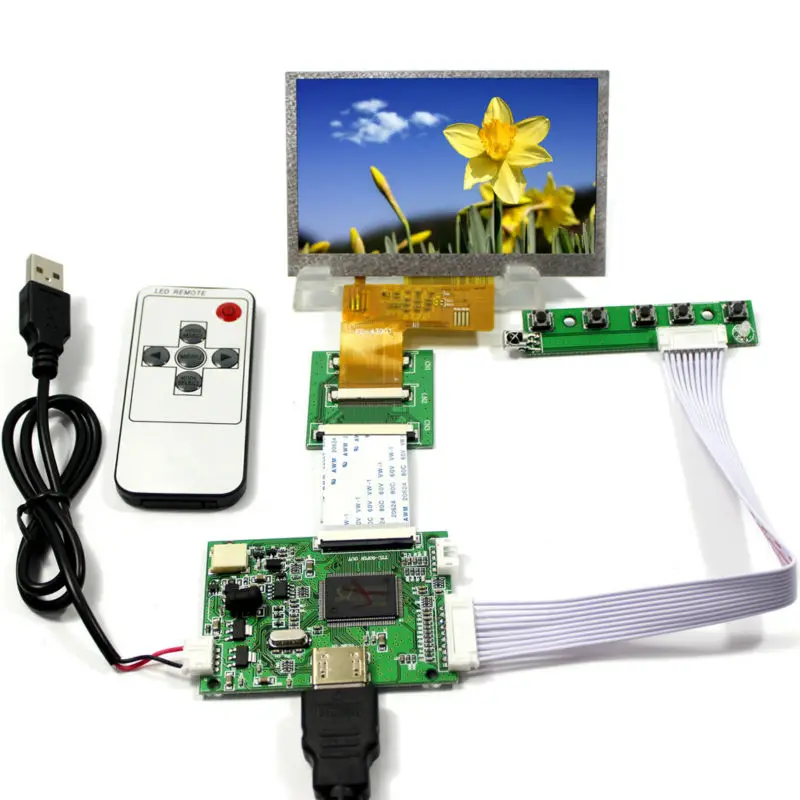 HDMI input lcd controller board vs-ty50-v2 with 4.3inch 480x272 LCD display