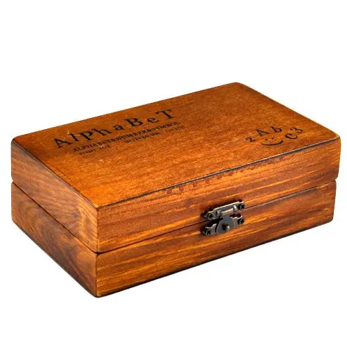 

NOCM Hot Rubber Stamp Alphabet Number Symbol Wooden Box Set Print Style Wood Letter 70PCS