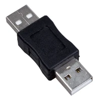 connector מתאם SODIAL (R) USB זכר ל זכר Connector מתאם שחור (2)