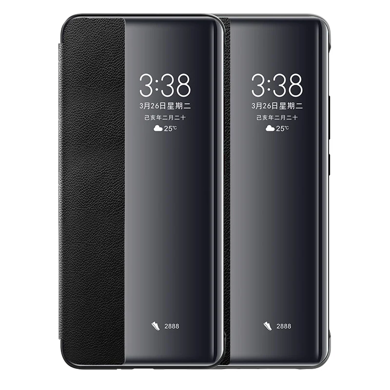 

For Huawei P30 Pro Case Luxury Genuine Leather Display View Window Smart Flip Case For Huawei P30 Cover Huawei P30Pro Coque Bags