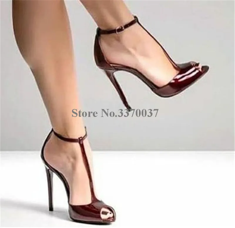 Newest Fashion Women Brand Design Peep Toe Leopard Patent Leather Stiletto Heel Pumps T-strap High Heels Formal Dress Shoes Newest Fashion Women Brand Design Peep Toe Leopard Patent Leather Stiletto Heel Pumps T-strap High Heels Formal Dress Shoes