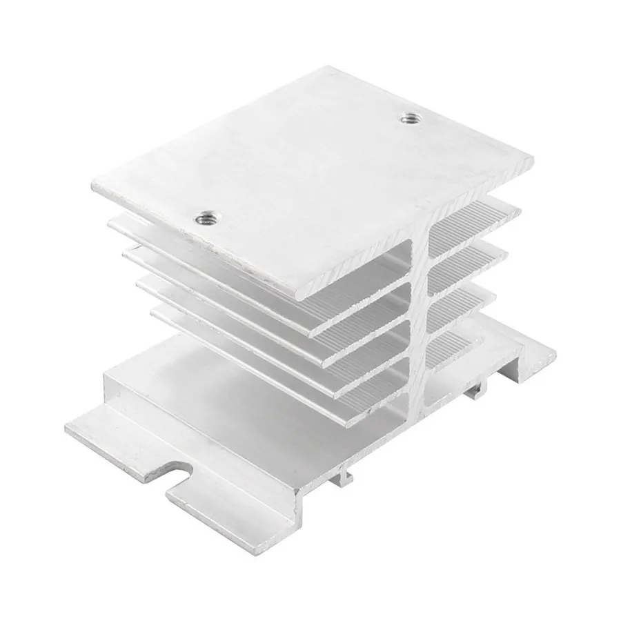 

1pc Single Phase Solid State Relay SSR Aluminum Heat Sink Dissipation Radiator,10A-40A 50X50X80mm