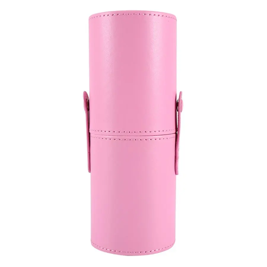 

Empty Portable Travel Makeup Brushes Round Pen Holder Cosmetic Case PU Leather Cup Brush Holder Tube Storage Organizer Container