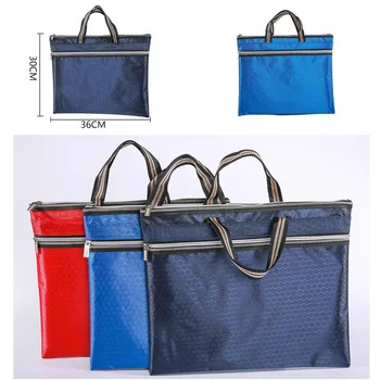 

New simple double-layer document briefcase portable solid color briefcase