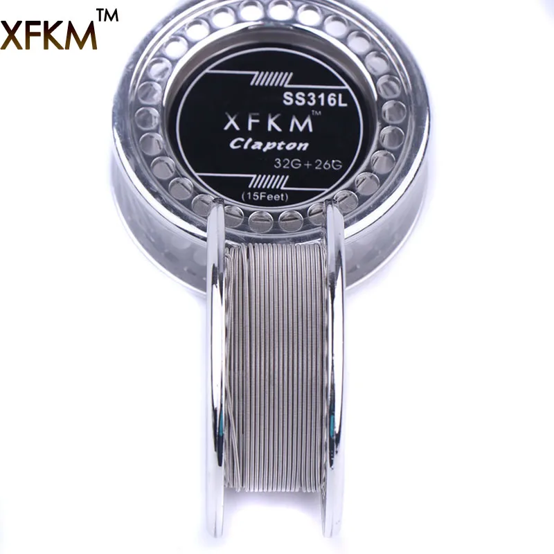5 м/рулон XFKM SS316L нагревательная проволока Clapton для RDA RBA перестраиваемая DIY катушка