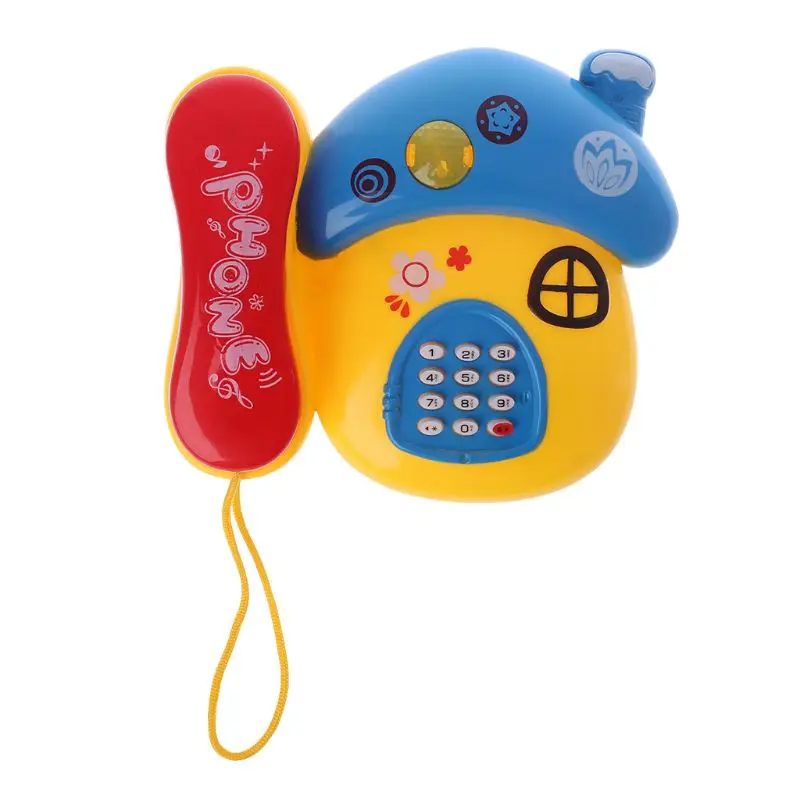 

Baby Toys Music Cartoon Mushroom Phone Educational Developmental Kids Education Toy Christmas Gifts Dec17
