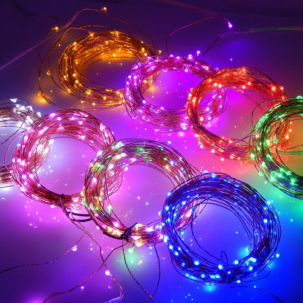 100M 10 Pack Connectable Series 3V 33ft 100LED Copper Wire Outdoor