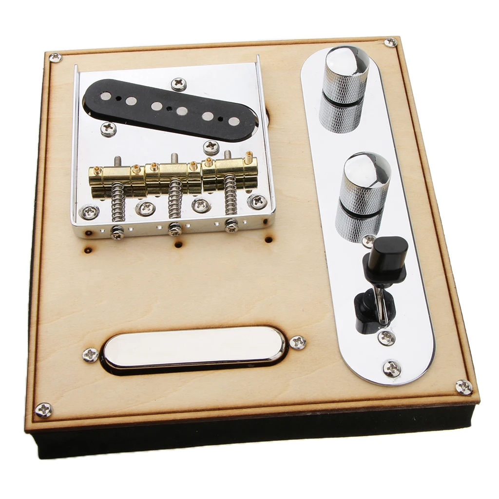 Electric  Guitar Neck Pickup W/Bridge Line Plate Set For Telecaster Electric Guitar 3.37x3.03x0.41inch