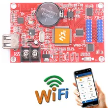 HD-W60-75 WIFI Control card Asynchronous 320W * 32H Pixel 2 * HUB75 Data InterfaceRGB Full Color LED Display Cheap Diy Assembly