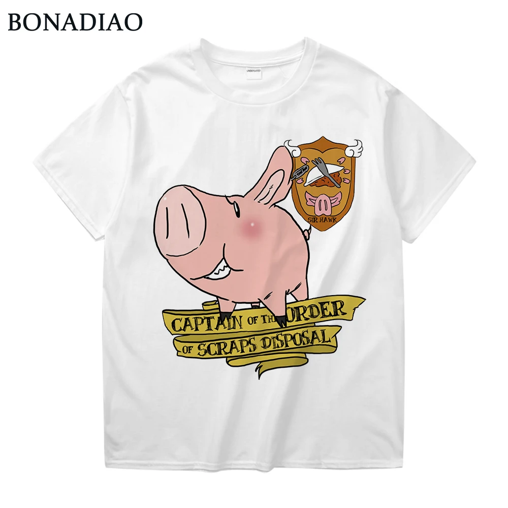 

Seven Deadly Sins Sir Pig Hawk Captain Of Scraps Disposal Tee Shirt Men's Quality Leisure Tee Round Collar S-6XL T-shirt