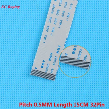 

5Pcs FFC 150mm Length 32 Pin Ribbon Cable 32Pin Flat Cable Forward Direction 0.5mm Pitch 15cm Length Same 32Pins For TTL