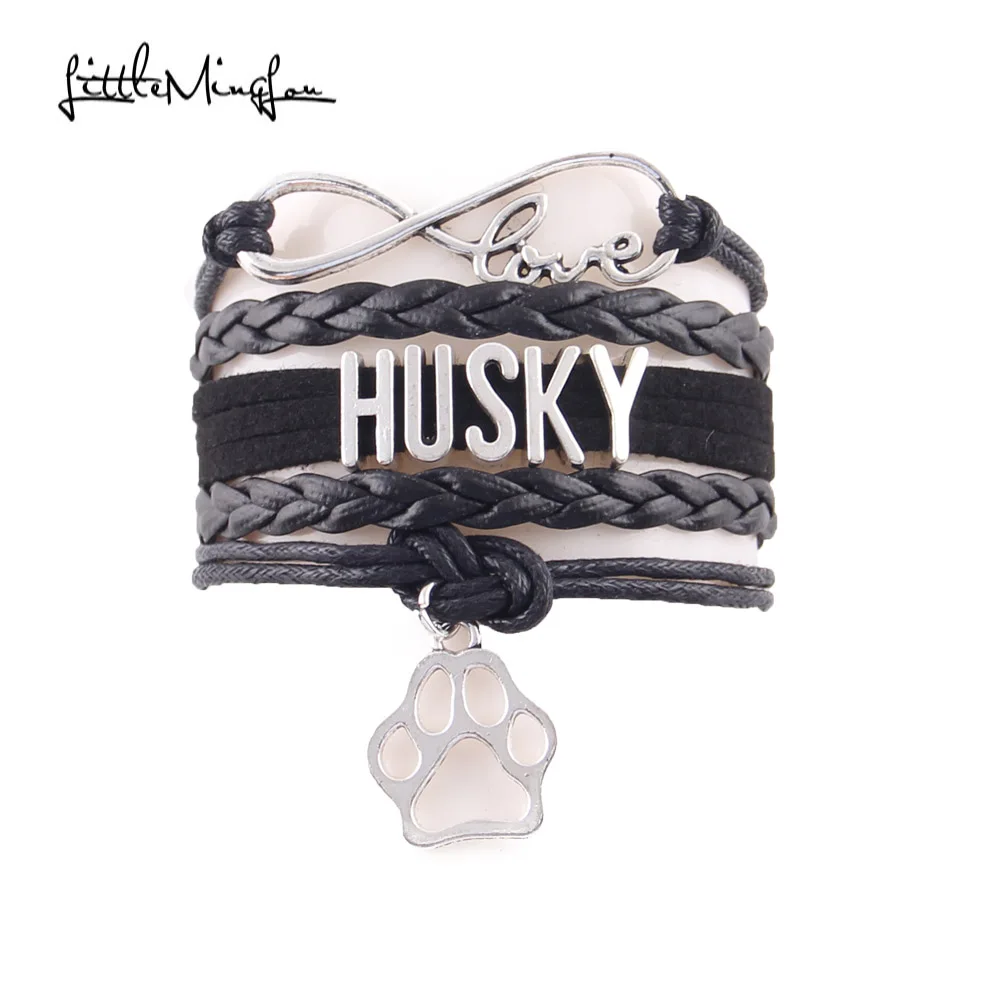 Маленький Браслет Minglou Infinity Love HUSKY мужские браслеты с кожаным ремешком для