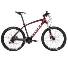 free shipping carbon fiber mountain bike 27/30 speed lightweight double oil disc brake cross-country speed bike 26inch bicycle