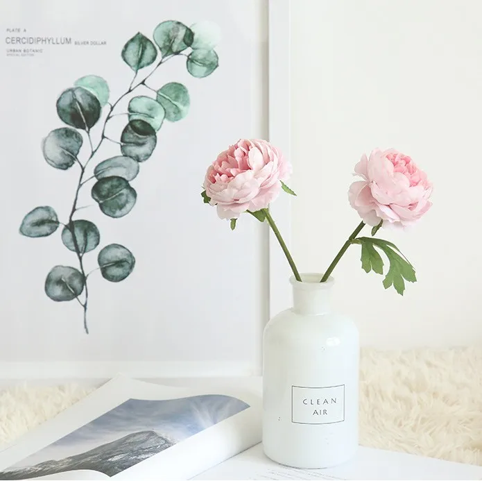 

Single Artificial Silk Pandora Rose Flowers Artificial Fake Small Rose Flowers Short Branch for Office Store Decoration