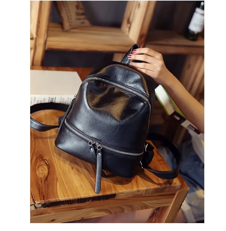 Vintage Women Backpack Designer PU Leather Female Travel Backpacks small Preppy style School Bagn (8)