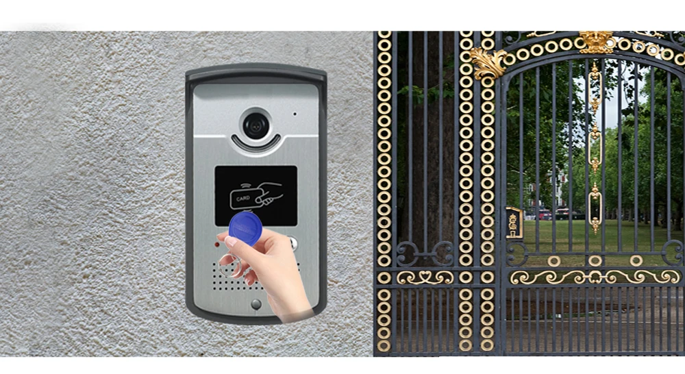 RFID Wired Video Intercom Video Door Phone 7'' Color Monitor Video Camera Doorbell Waterproof Card Keyfobs Unlock for Home Villa legrand video door phone