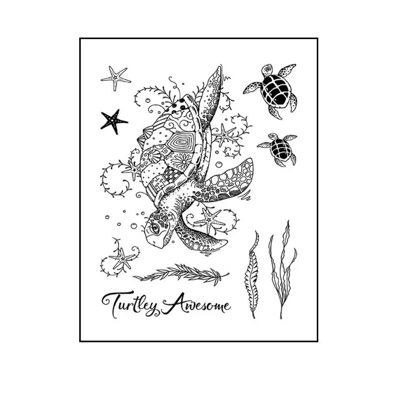 

Turtle DIY Silicone Clear Stamp Cling Seal Scrapbook Embossing Album Decor Craft 449E
