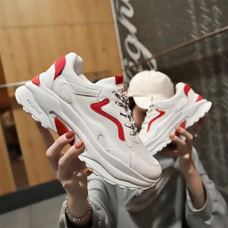 

Wigqcy 2019 New spring and autumn fashion wild casual women's shoes comfortable breathable platform sneakers women shoes X132