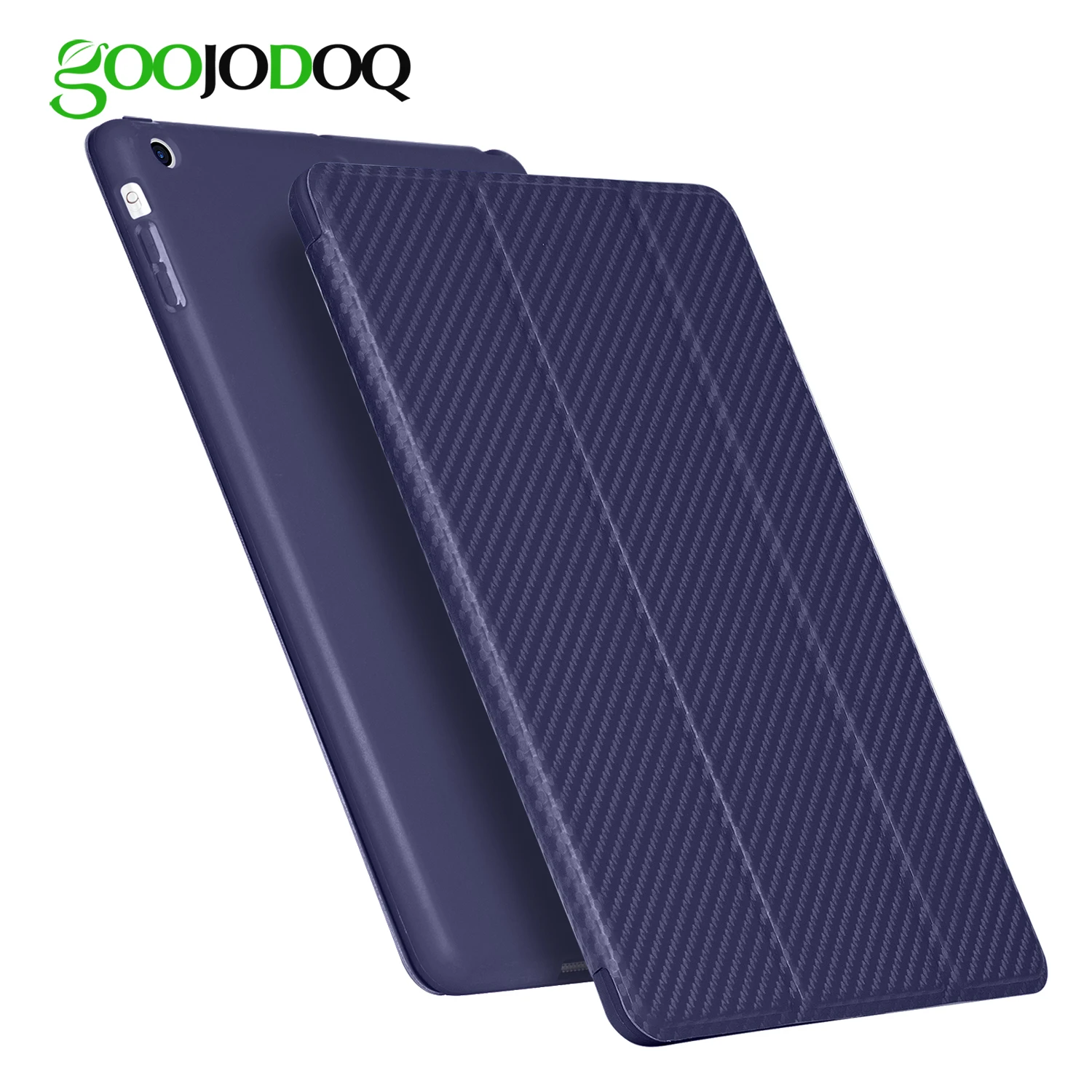 

GOOJODOQ Cover for iPad Air 2 Case Silicone Soft Back for Apple iPad Air 2 Case 9.7 inch Carbon Fiber for iPad 6 Case Shockproof