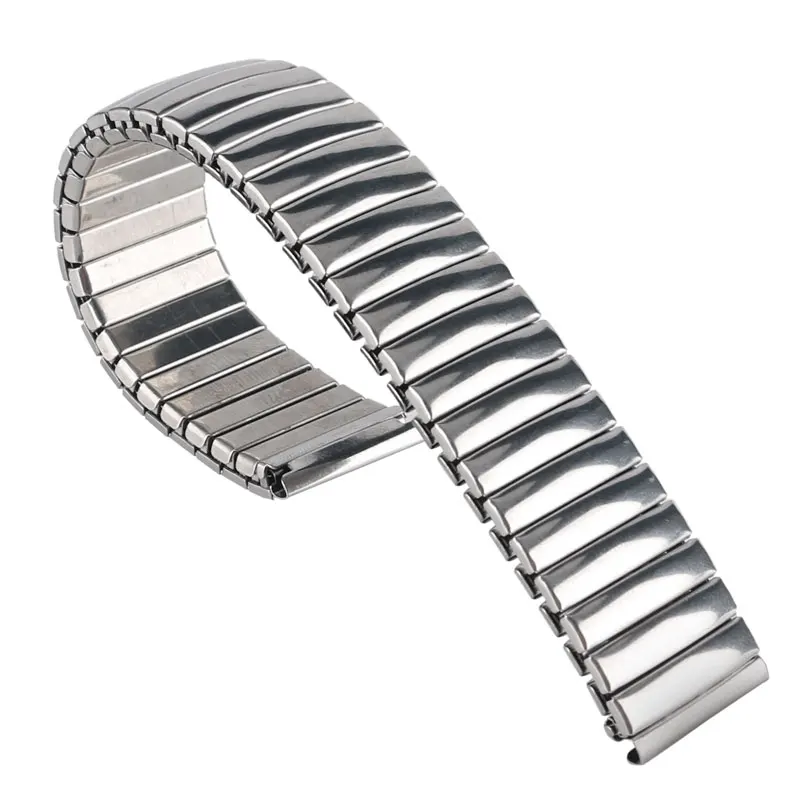 18mm Watchband Metal Replacement Silver Bracelet Flexible Stainless Steel Watch Band Strap Expansion Men Women 1 18mm Watchband Metal Replacement Silver Bracelet Flexible Stainless Steel Watch Band Strap Expansion Men Women 4