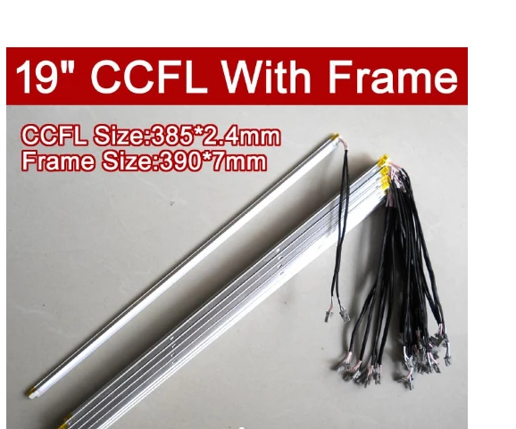 

20PCS 19'' inch dual lamps CCFL with frame,LCD monitor lamp backlight with housing,CCFL with cover,CCFL:385mm,FRAME:390mm x7mm