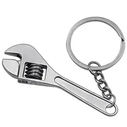 Мини-металлический Регулируемый инструмент гаечный ключ цепной брелок подарок