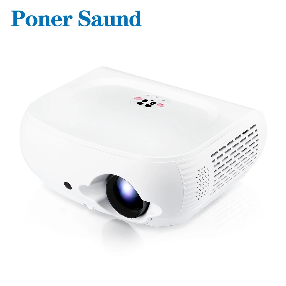 Poner saund W1 мини светодиодный проектор 2500 люмен Поддержка Full HD 1080 P HDMI ЖК дисплей