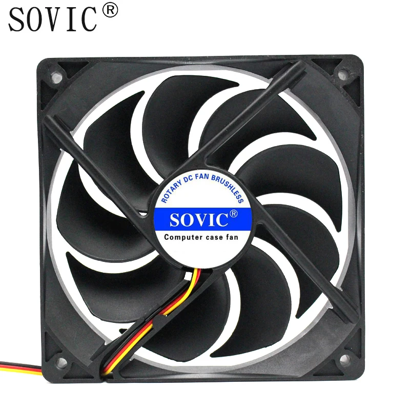 baratas DC v Para Bitcoin Miner 12 Poderoso Servidor Caso AXIAL Ventilador de refrigeração para Computador PC 12 cm 3pin alta velocidade 120mm refrigerador de água