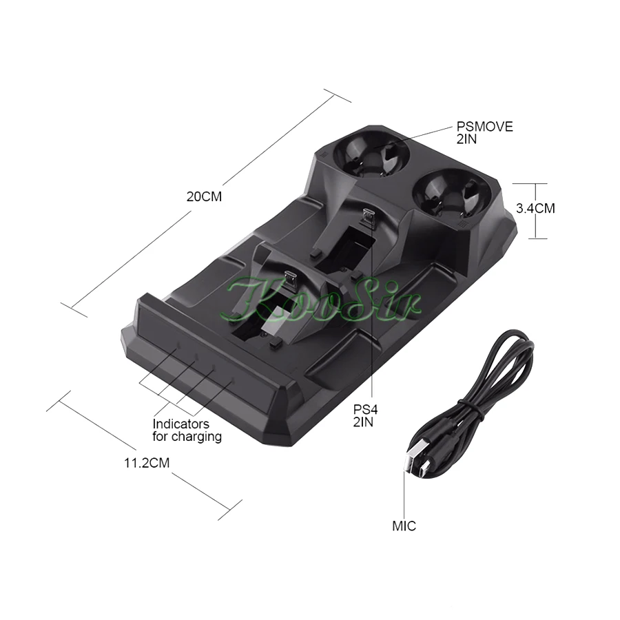  PS4 SLIM PRO PS VR Move Motion Controller Charger Stand PSVR Joystick Charging Dock Station for Son
