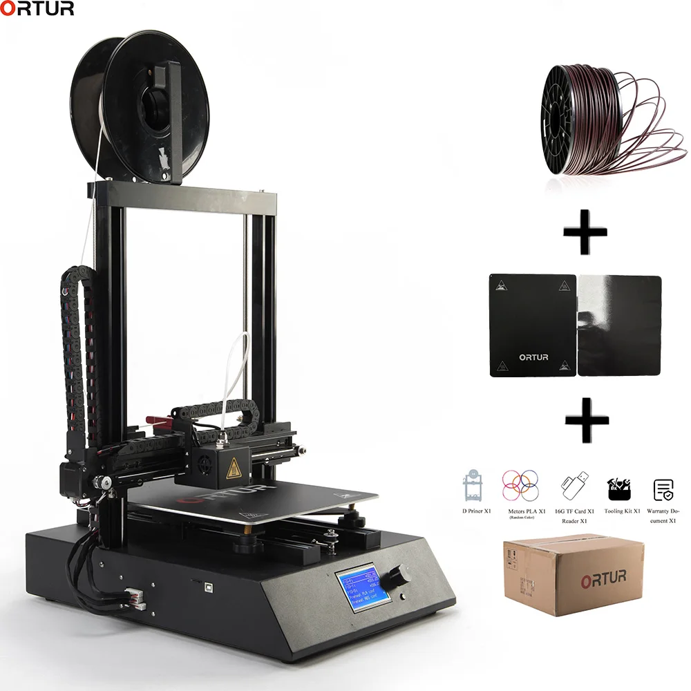 

Ortur 3D 2019 Brand New Ortur 3d Drucker Large Industrial FDM3D Printing Machine High Precision Linear Guide Rail 3d Printer Kit