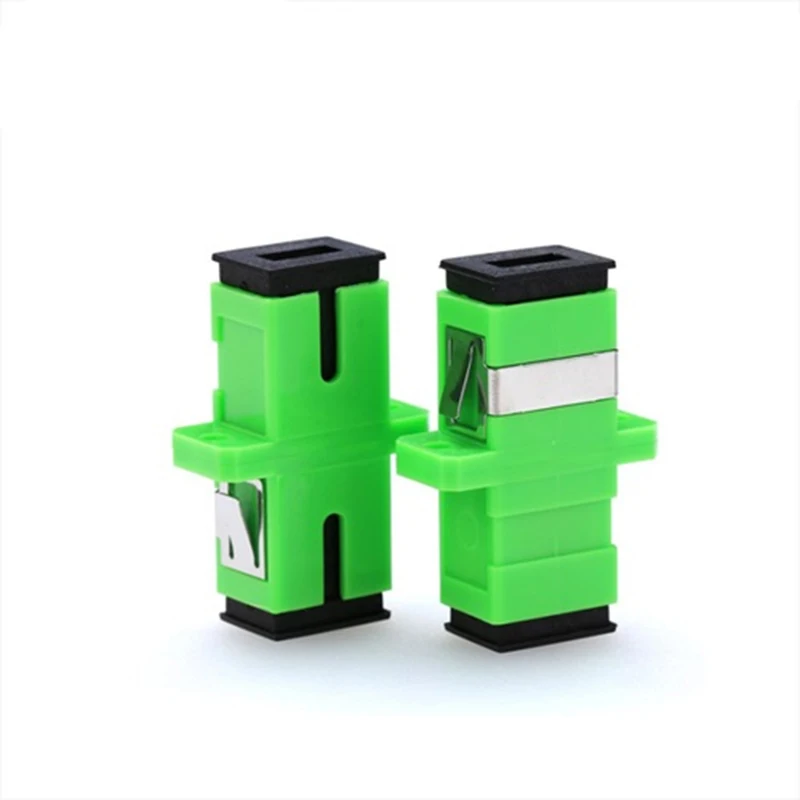 

200pcs/lot SC/APC Adapter New SC Female Fiber Optic Simplex Single Mode SC Flange with Flange Plastic Fiber Coupler