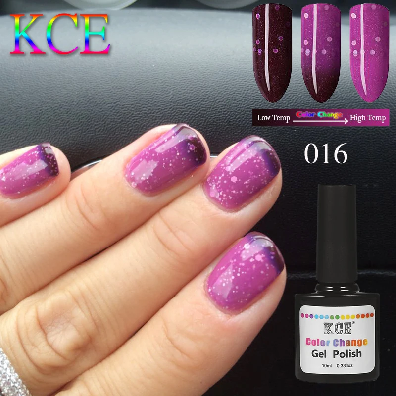KCE бренд температуры изменить цвет ногтей Гель-лак под УФ-гель светодиодный Гель-лак градиентный гель для ногтей лак для ногтей 18 цветов