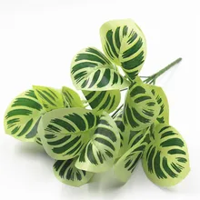 

Simulation 5 Head Apple Leaves 3 Colors Green Artificial Fake Plant Hotel Plant Wall Wedding Home Decoration