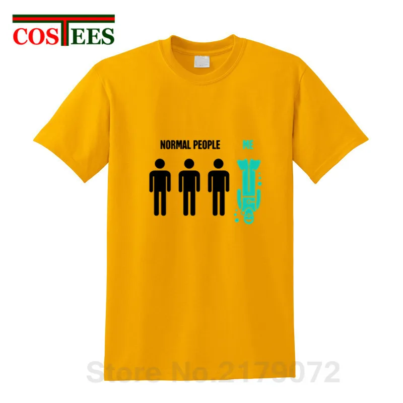 Забавный дизайн с перевернутым вверх дном, футболка для дайвинга с надписью Normal People Me, Мужская футболка с аквалангом, футболка для любителей дайвинга, футболка с короткими рукавами - Цвет: 14