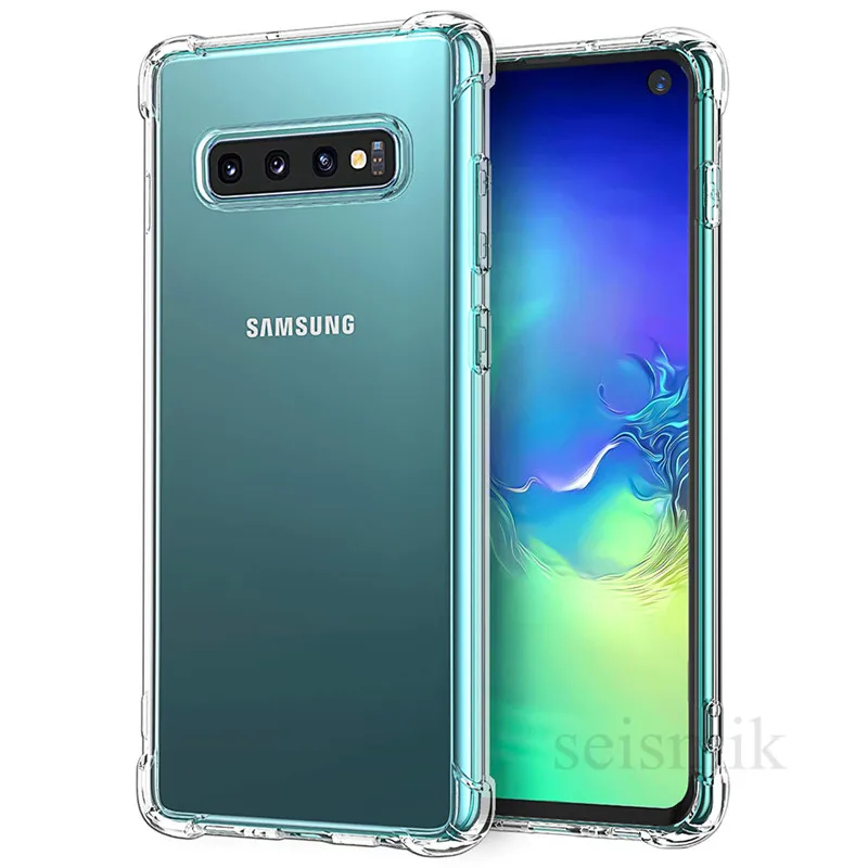

Crystal transparent for Samsung Galaxy S10 S10Plus S10e S9 S8 Note9 ultra-thin airbag cover Flexible soft TPU scratch-resistant