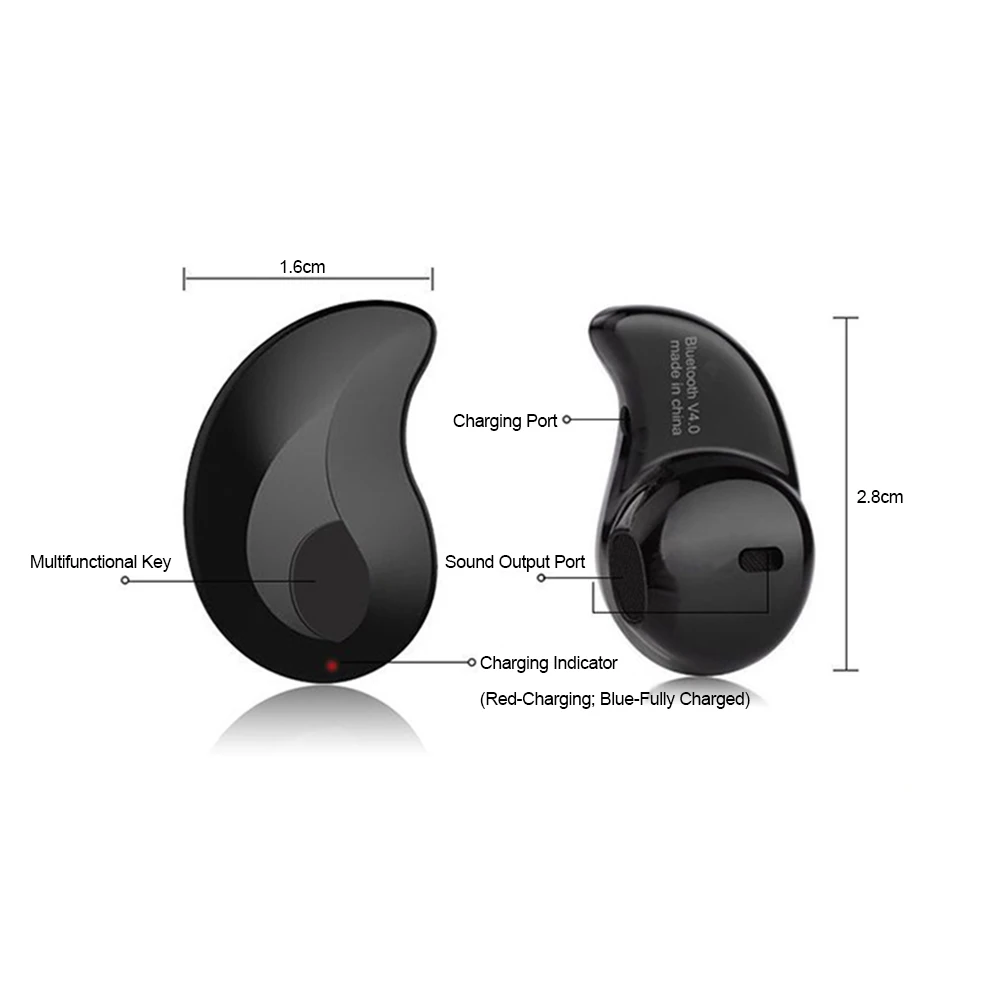 S550 беспроводные наушники Bluetooth гарнитура невидимая гарнитура стерео Музыка смартфон наушники с микрофоном для iPhone Xiaomi