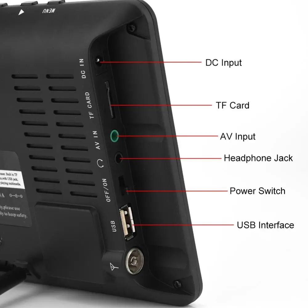 LEADSTAR 7 дюймов DVB-T-T2 16:9 HD цифровой аналоговый портативный ТВ цветной телевизионный плеер для домашнего автомобиля для Великобритании штекер