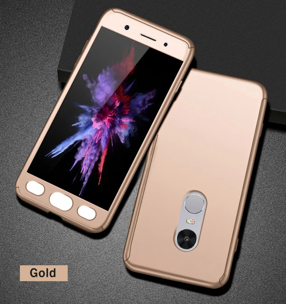 CAPAME Case For Xiaomi Redmi 4X Note 4X 4 Global 360 Case Glass Full Cover Hard Plastic Phone Cases For Xiaomi Redmi 4X Note 4X (8)