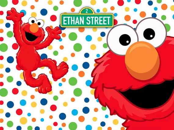 YH031 Sensfun мультфильм красный Elmo первый день рождения фон Фото фоны Красочные Улица Сезам Новорожденные вечерние баннер событий 7x5ft