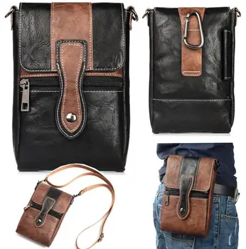 

Holster Man Shoulder Belt Clip Mobile Phone Leather Case For Galaxy A6s A8s,For Nokia 8.1 2.1,For HTC Exodus 1,Desire 12s