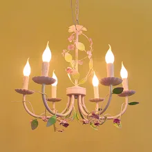 Люстра, светодиодные люстры из кованого железа для спальни, 110-220 В, современный светодиодный розовый светильник для гостиной, детской комнаты