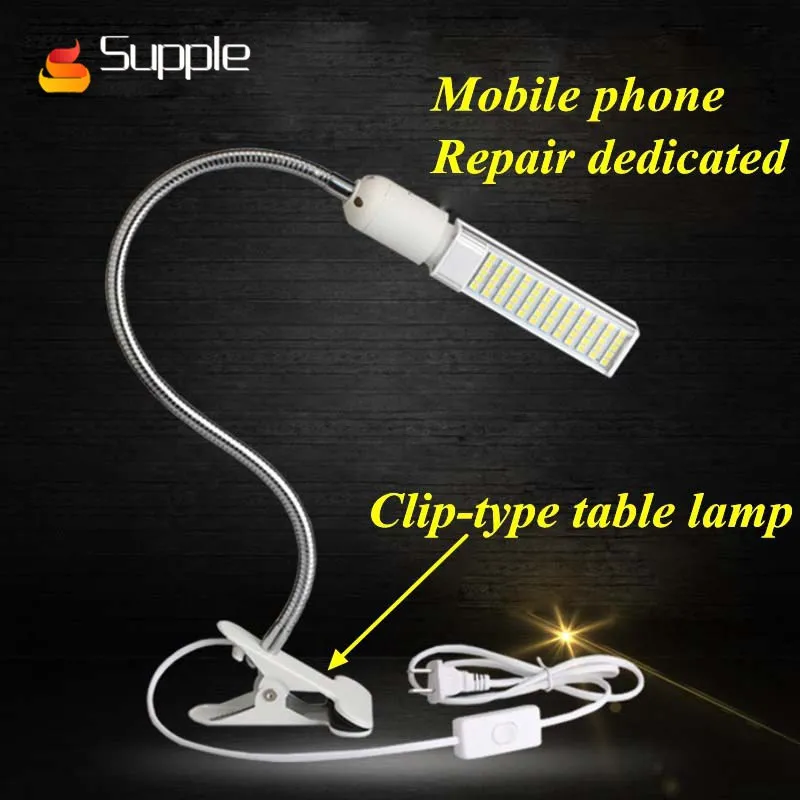 

Supple Mobile phone and watch repair dedicated Clip-type table lamp magnifier LED table lamp high definition reading light