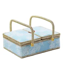 D D 5 Designs Flat Double Cover Sewing Storage Basket Box for Sewing Tools Clothes Sundries