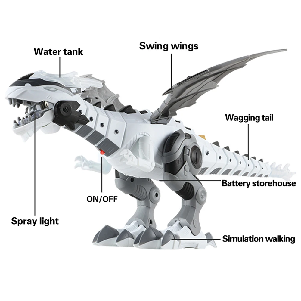 Электронные Домашние животные ходьба спрей динозавр освещение электрические игрушки для детей