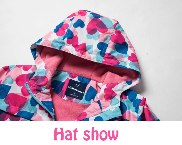 Коллекция года, куртка для девочек, детские толстовки с капюшоном водонепроницаемая верхняя одежда детская ветровка для девочек, весенне-зимнее розовое детское пальто От 4 до 15 лет
