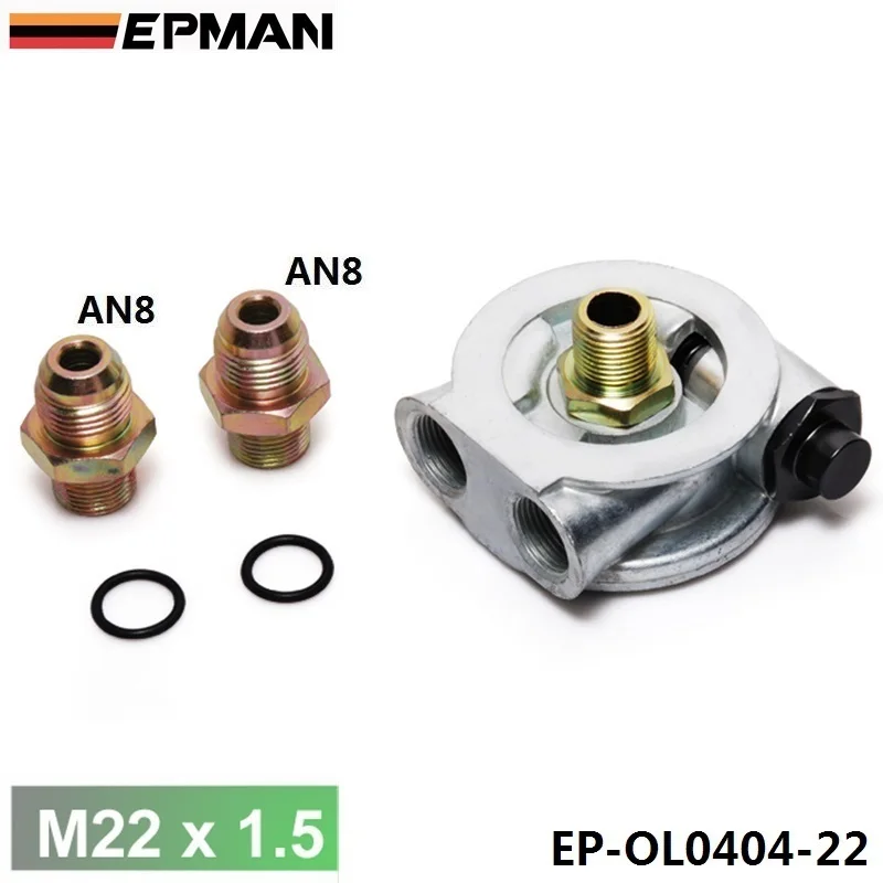 Масляный радиатор фильтр Сэндвич пластина+ термостат адаптер(AN10 или AN8) фитинги EP-OL0404 - Цвет: M22x15xAN8